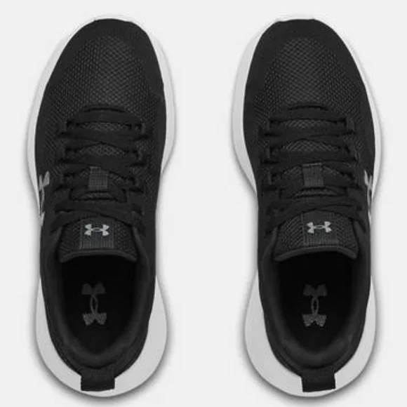 Women's Size 6 UA Essential Sportstyle Shoes NWT Black White NEW Sneakers Womens - Picture 5 of 6